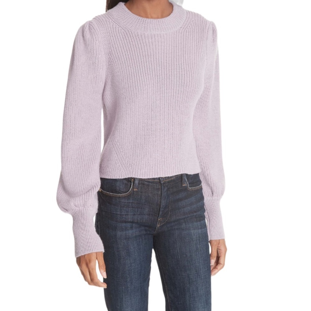 Eleven Six Mia lilac baby alpaca puff sleeve sweater size M